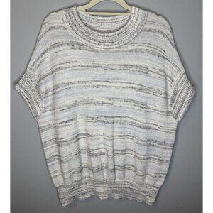 haven well within sweater short sleeve Medium Organic Cotton Striped Knit